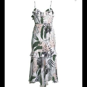 Tropic print Milly silk midi dress New w tags